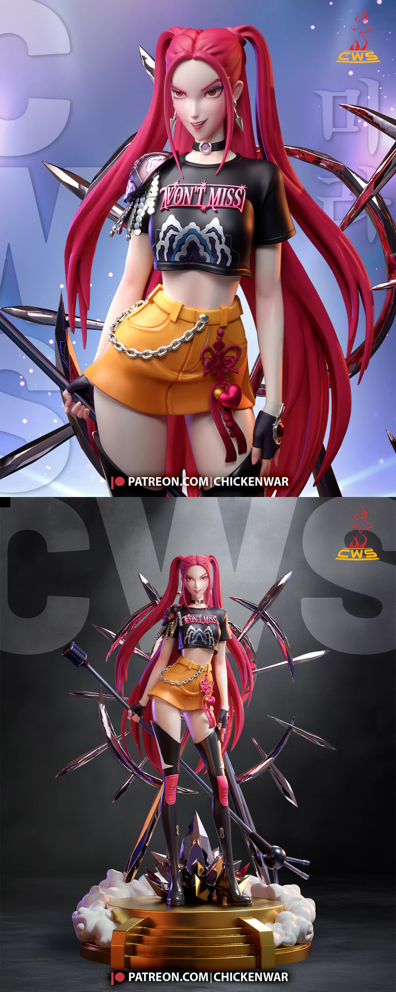 K-POP Demon Hunter Mira STL Figure for 3D Printing STL model for 3D printing