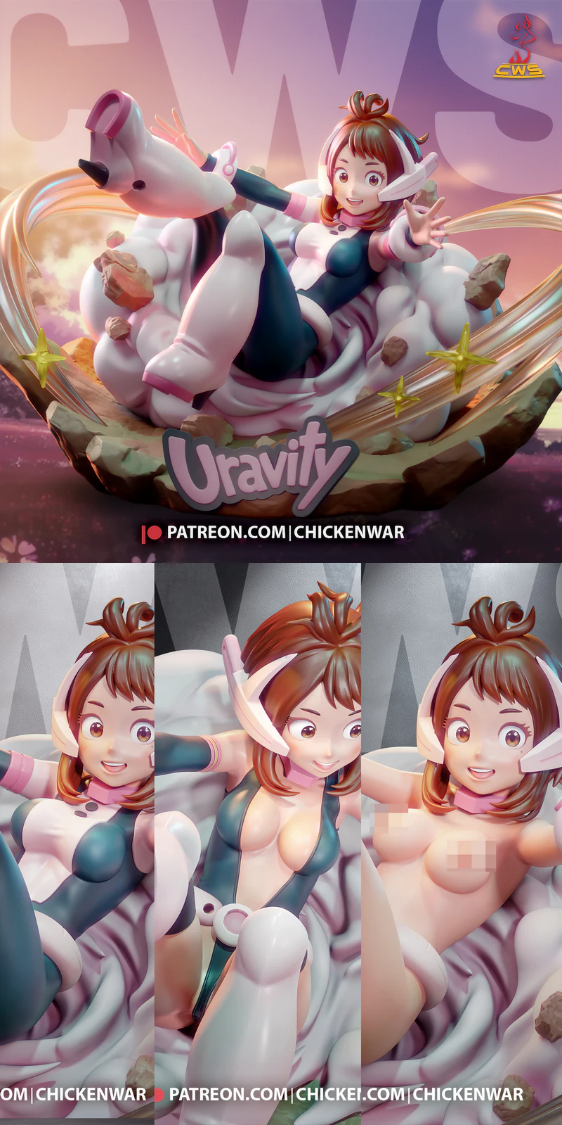 My Hero Acedemia – Ochaco Uraraka 3D Printable Figure STL File STL model for 3D printing