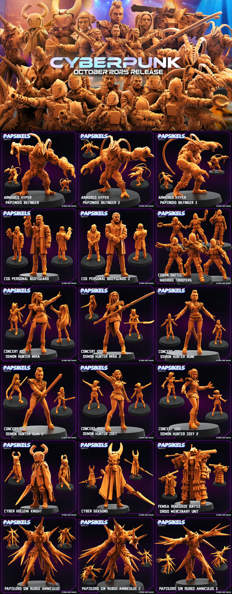 Cyberpunk October 2025 Diorama STL File for 3D Printing STL model for 3D printing