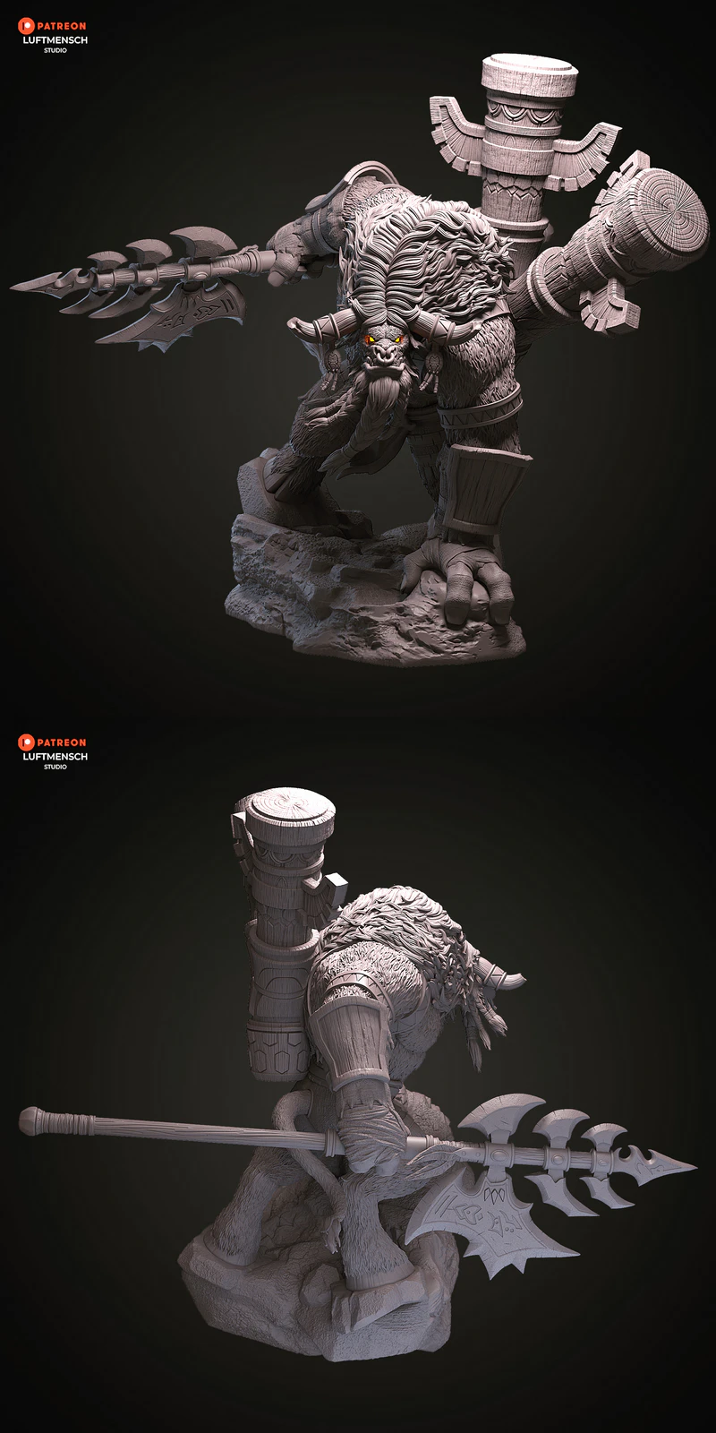 Cairne Bloodhoof 3D Printable Miniature STL File STL model for 3D printing
