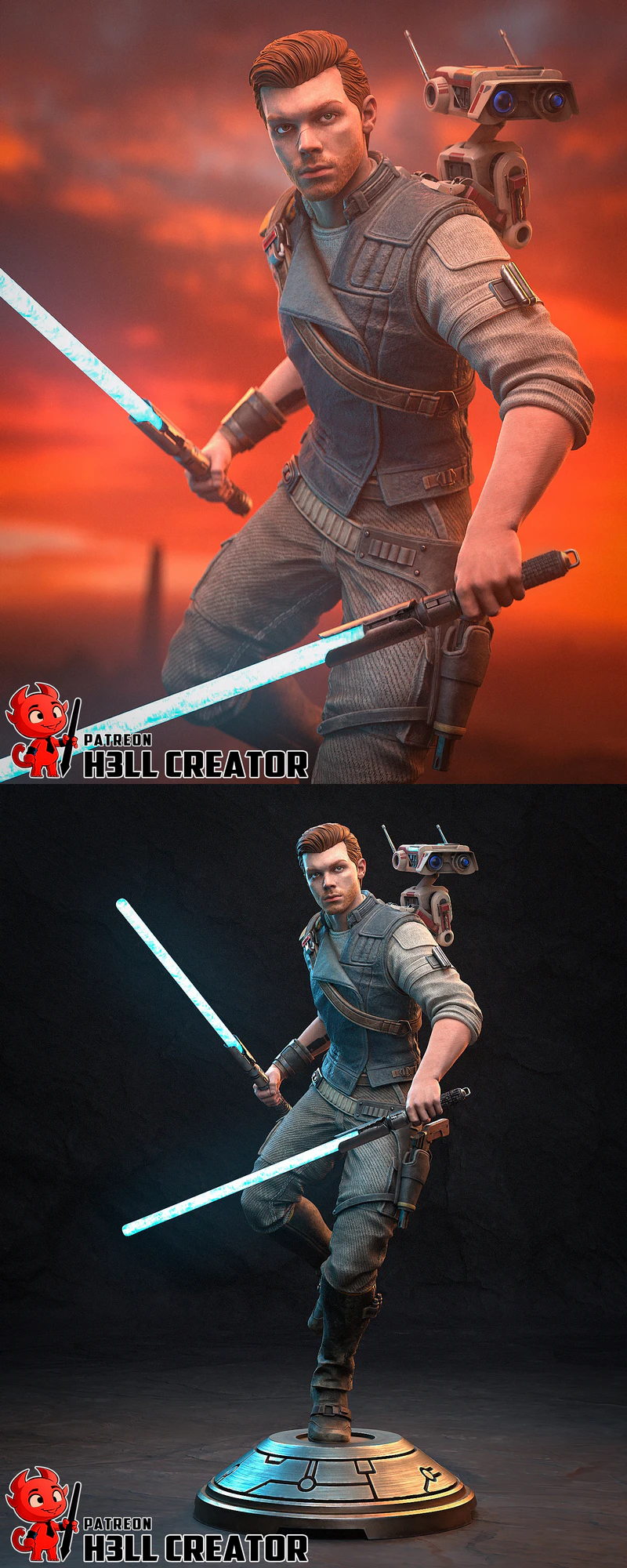 Cal Kestis – Star Wars Jedi: Survivor STL for 3D Printer STL model for 3D printing