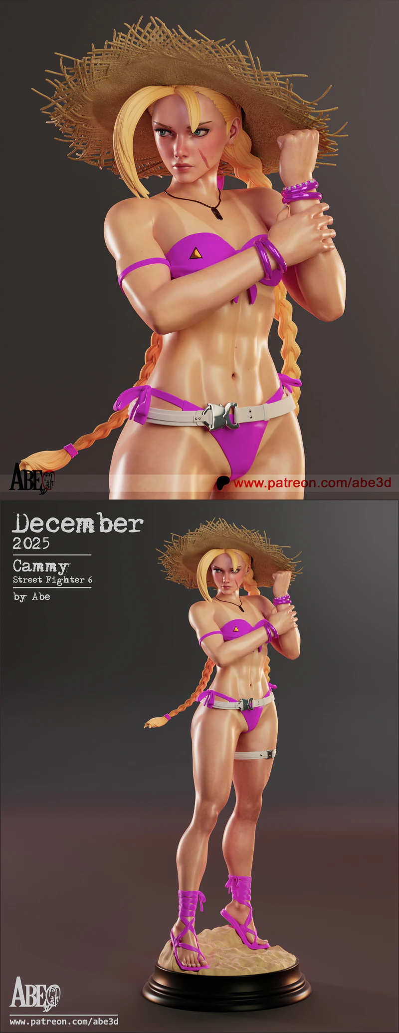 Cammy SF6 Costume 4 3D Printable Miniature STL File STL model for 3D printing