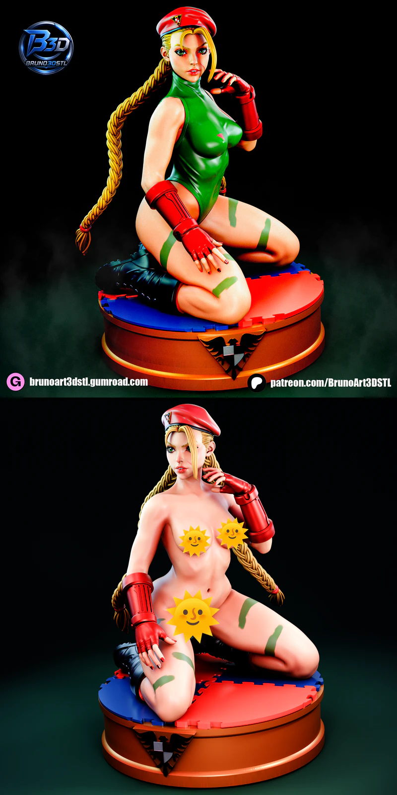 Cammy pose STL model for 3D printing