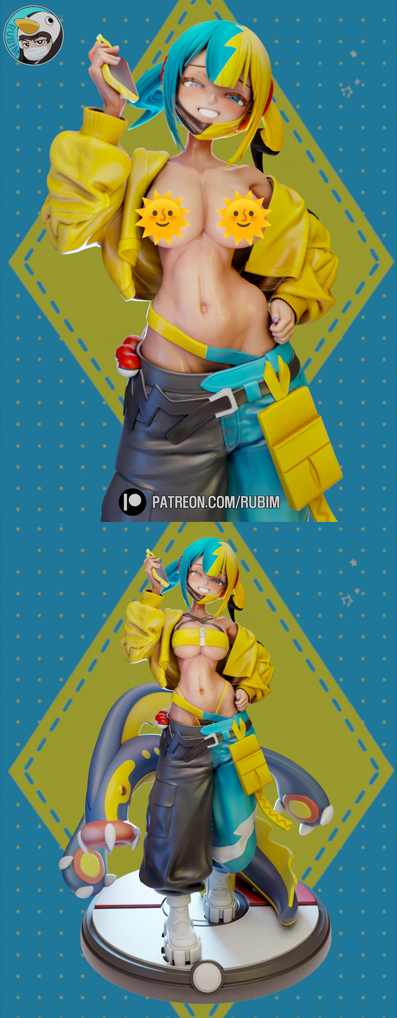 Canari Pokemon STL model for 3D printing