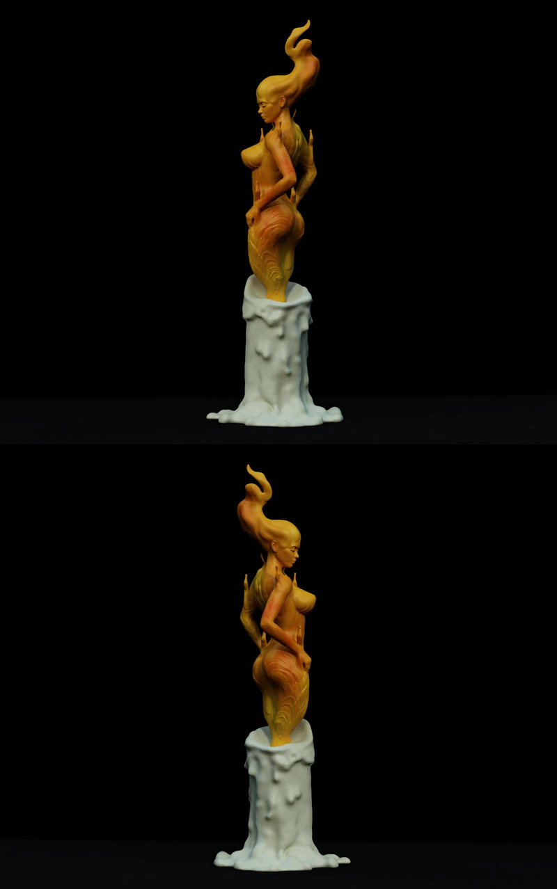 Candle Woman STL for 3D Printing STL model for 3D printing