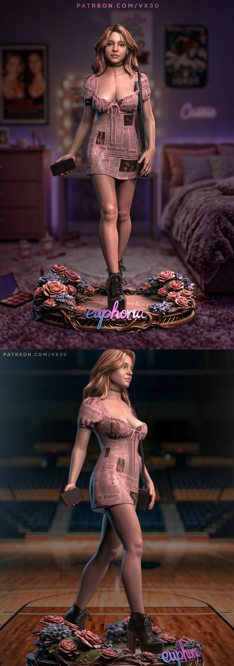 Cassie Howard – Sydney Sweeney – Euphoria STL model for 3D printing