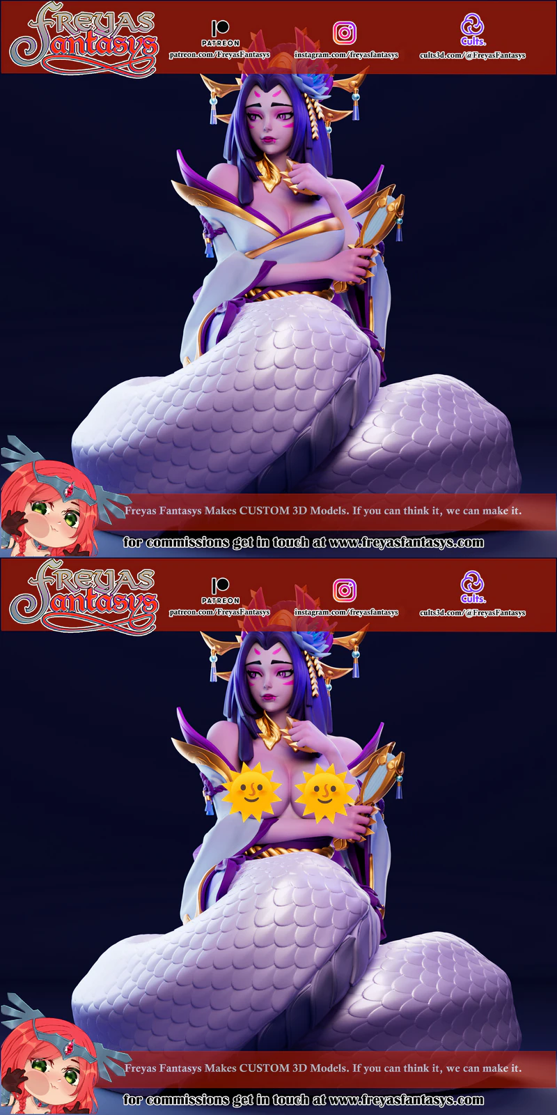 Cassiopeia – 3D Printable League of Legends STL model for 3D printing