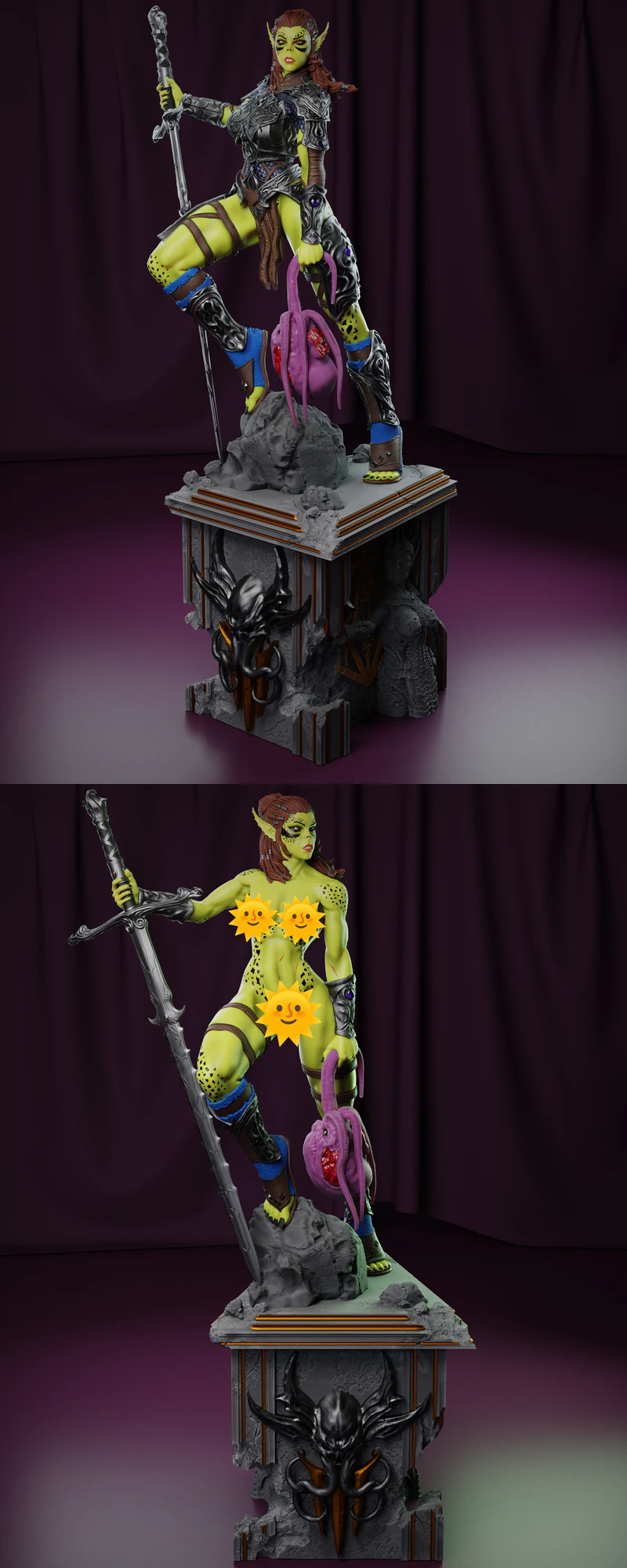 LaeZel – The Champion of Vlaakith 3D Printable Miniature STL model for 3D printing