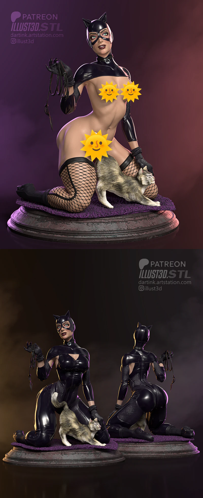 Catwoman 3D Printable Miniature STL File STL model for 3D printing
