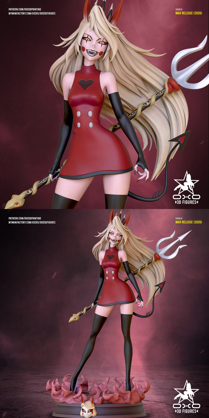 Charlie Morningstar Demon Version Hazbin Hotel STL model for 3D printing