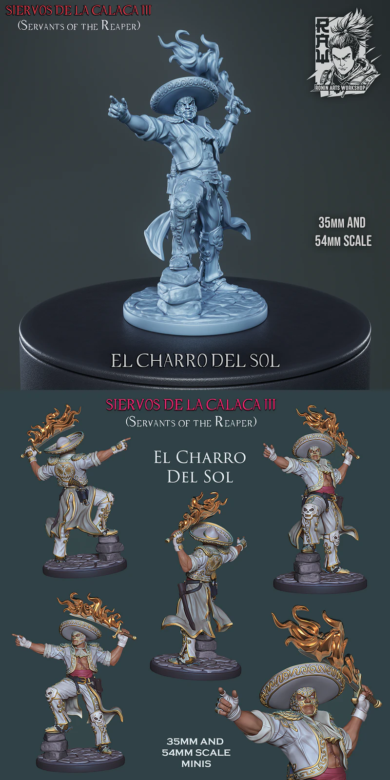 Charro Del Sol 3D Printable STL Model for Resin Printers STL model for 3D printing
