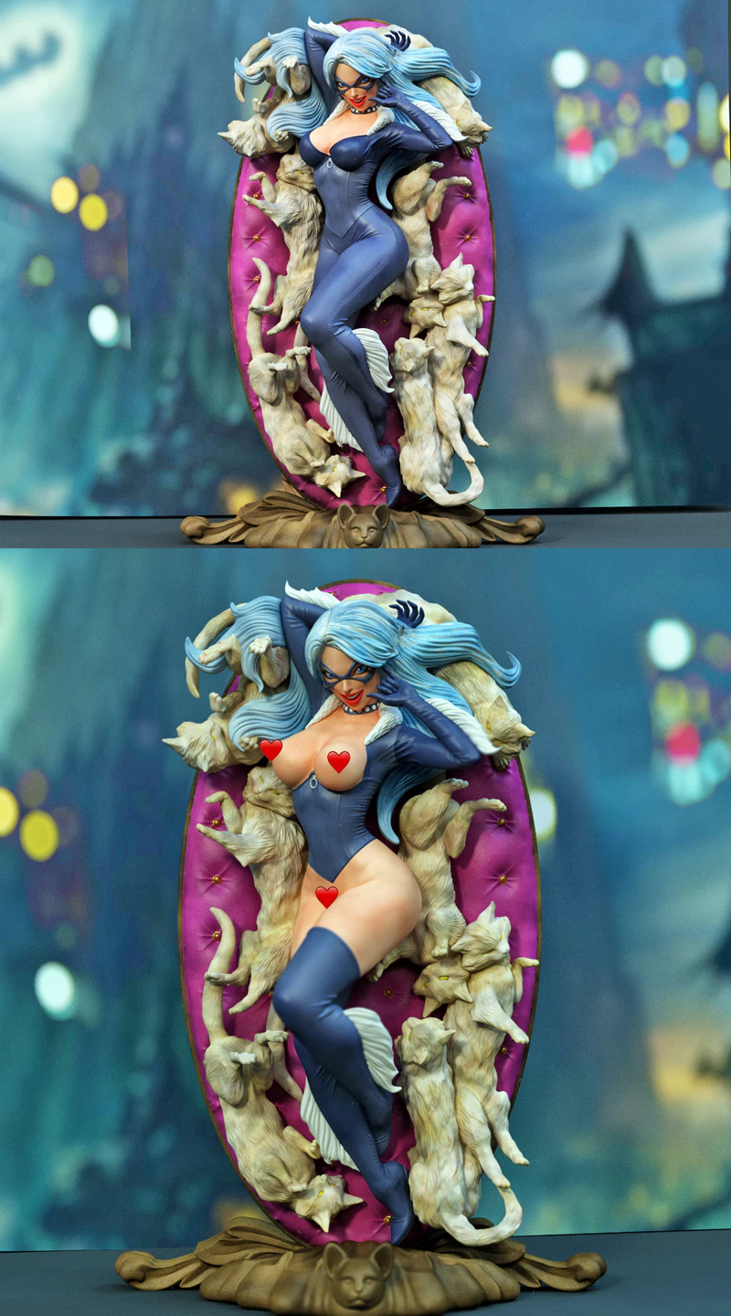 Cheetah Woman STL Printable Miniature STL model for 3D printing