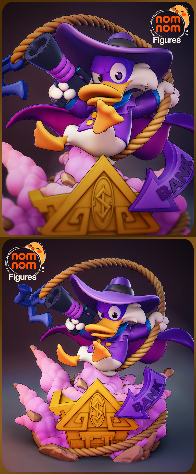Chibi Darkwing Duck STL model for 3D printing