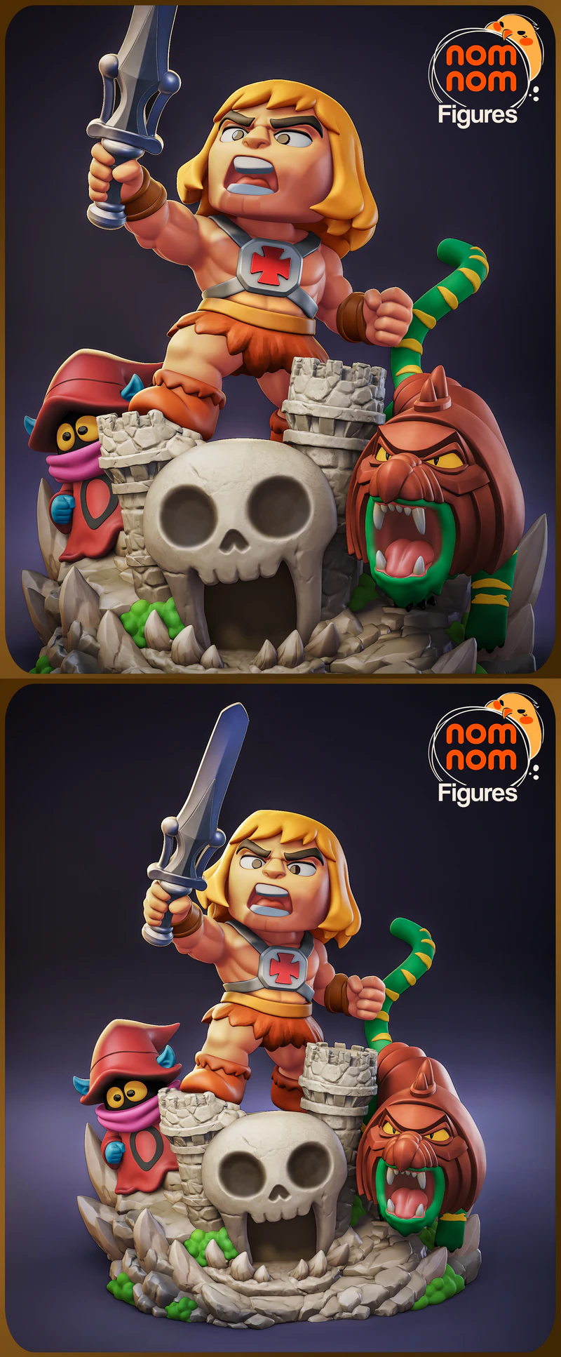 Chibi He-Man STL model for 3D printing