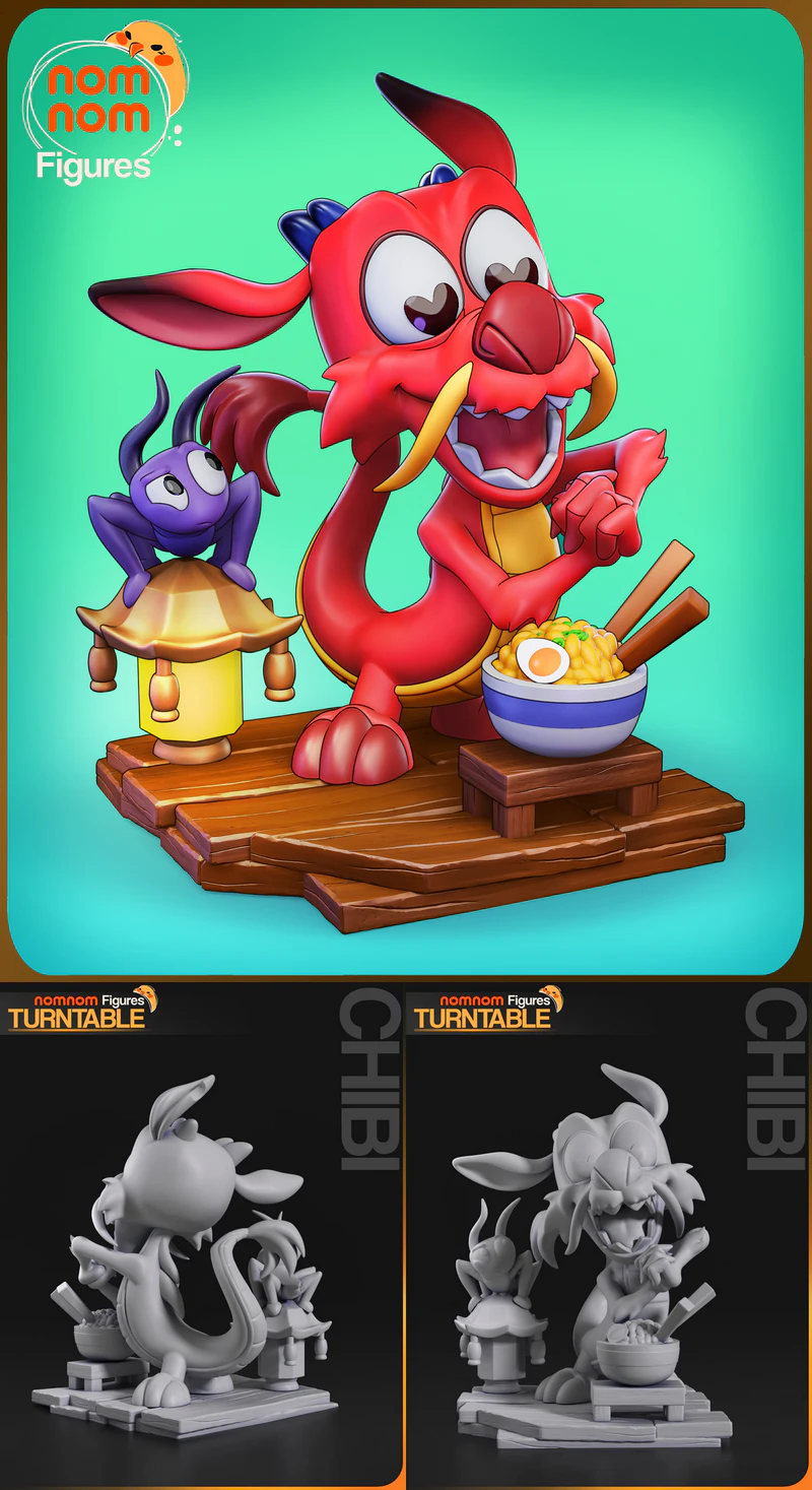 Chibi Mushu – Mulan Miniature STL File for 3D Printing STL model for 3D printing