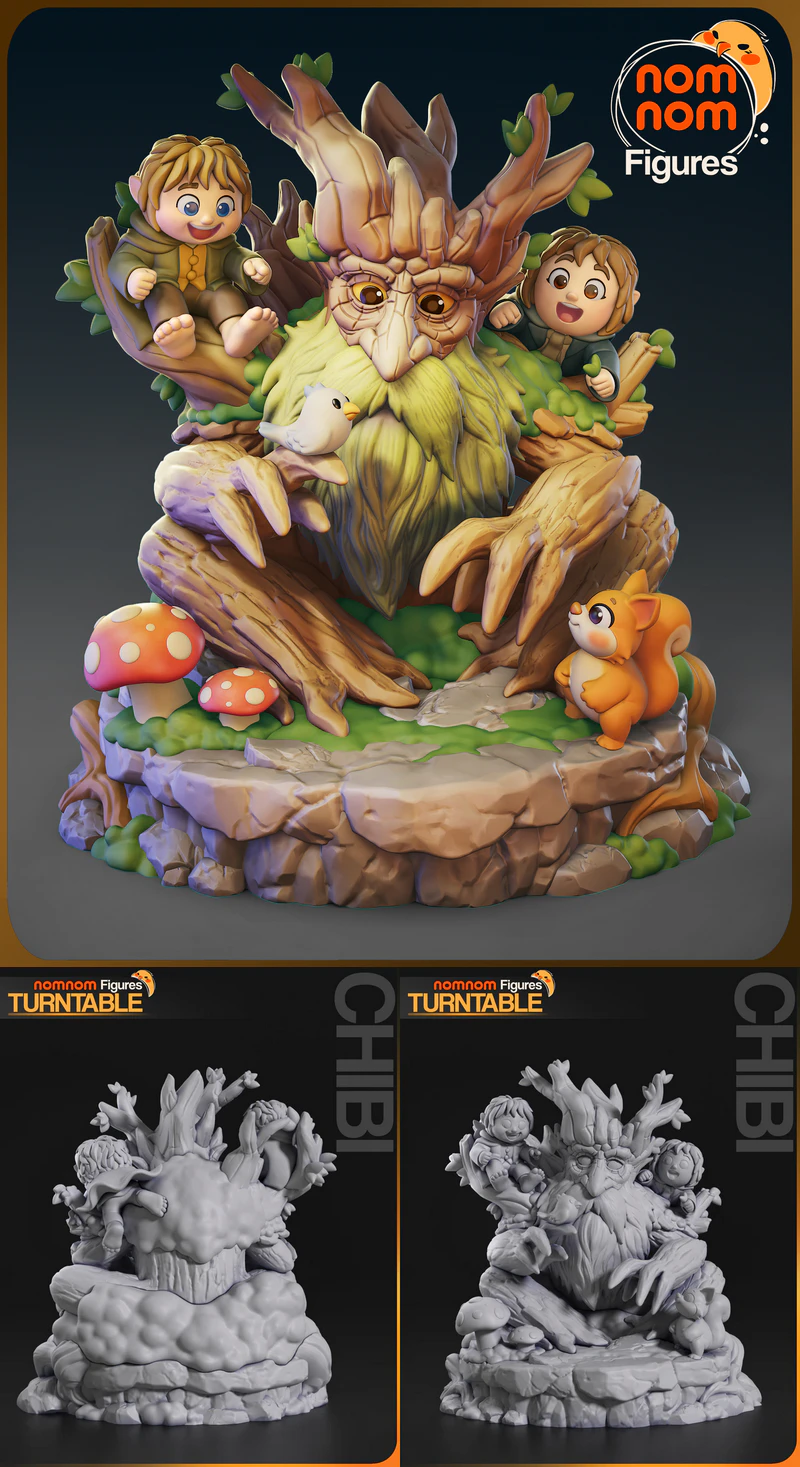Chibi Tree Beard – Lord of the Rings STL model for 3D printing