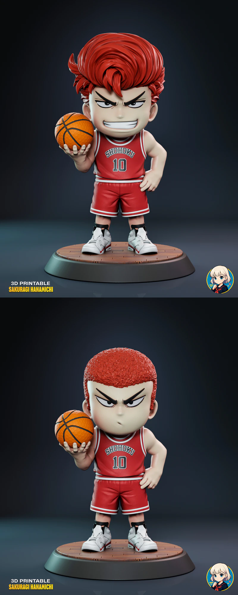 Sakuragi Hanamichi STL model for 3D printing