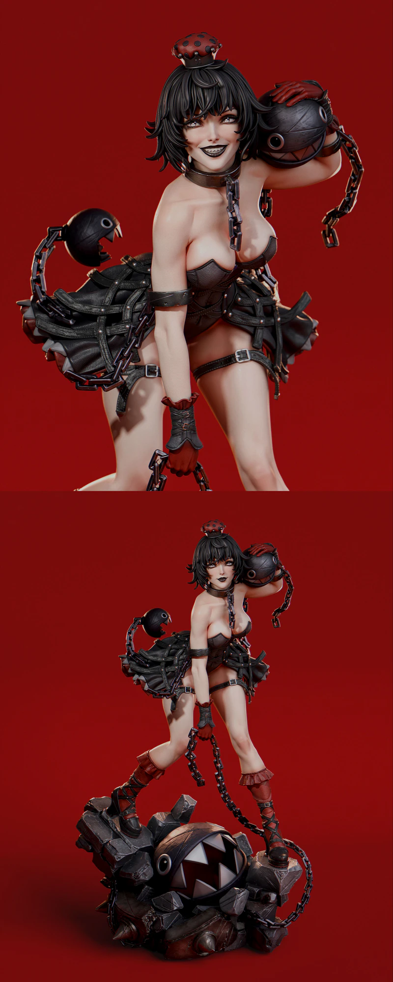 Chompette STL File for 3D Printer – Cute Monster Girl Miniature STL model for 3D printing