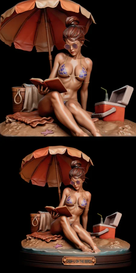 Chun-Li Takes a Break STL model for 3D printing