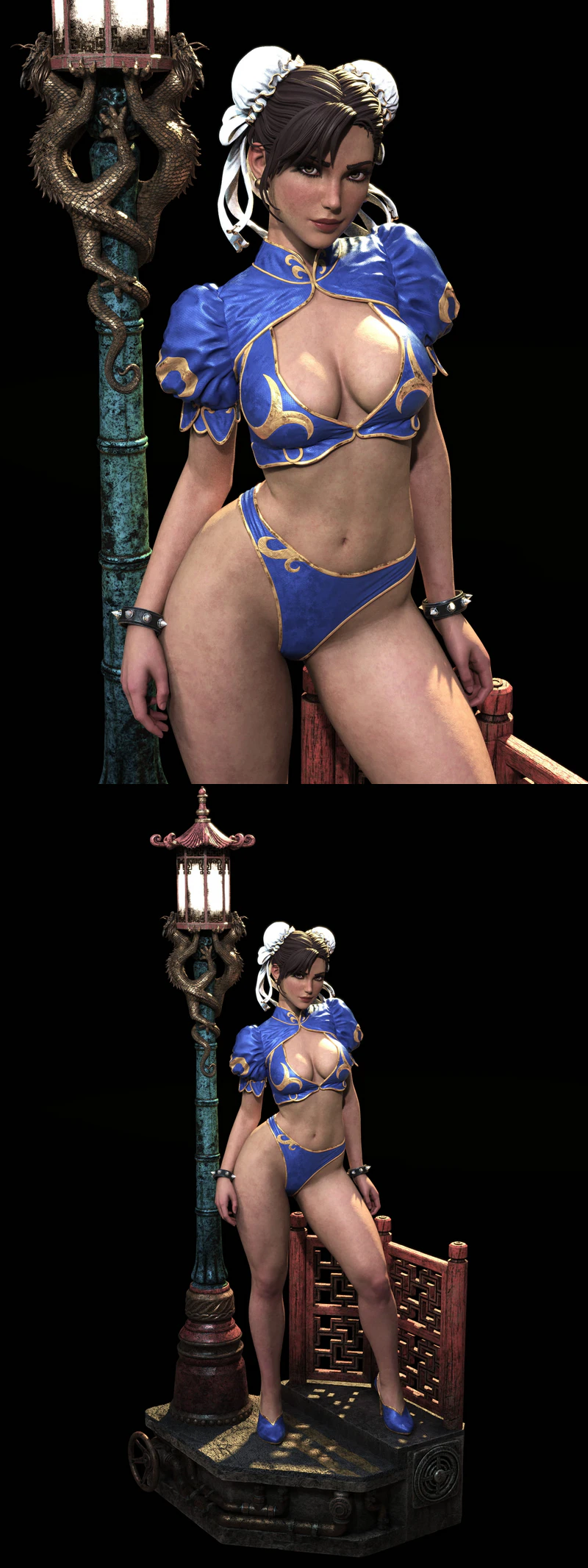 Chun-Li from Street Fighter STL model for 3D printing