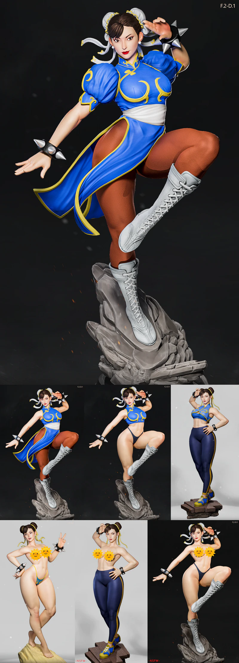 Chun Li 3D Printable for Resin Printer STL model for 3D printing