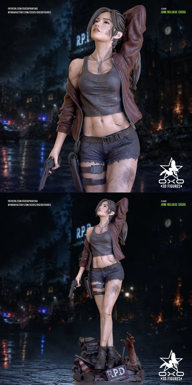 Claire Redfield Miniature Figure STL model for 3D printing