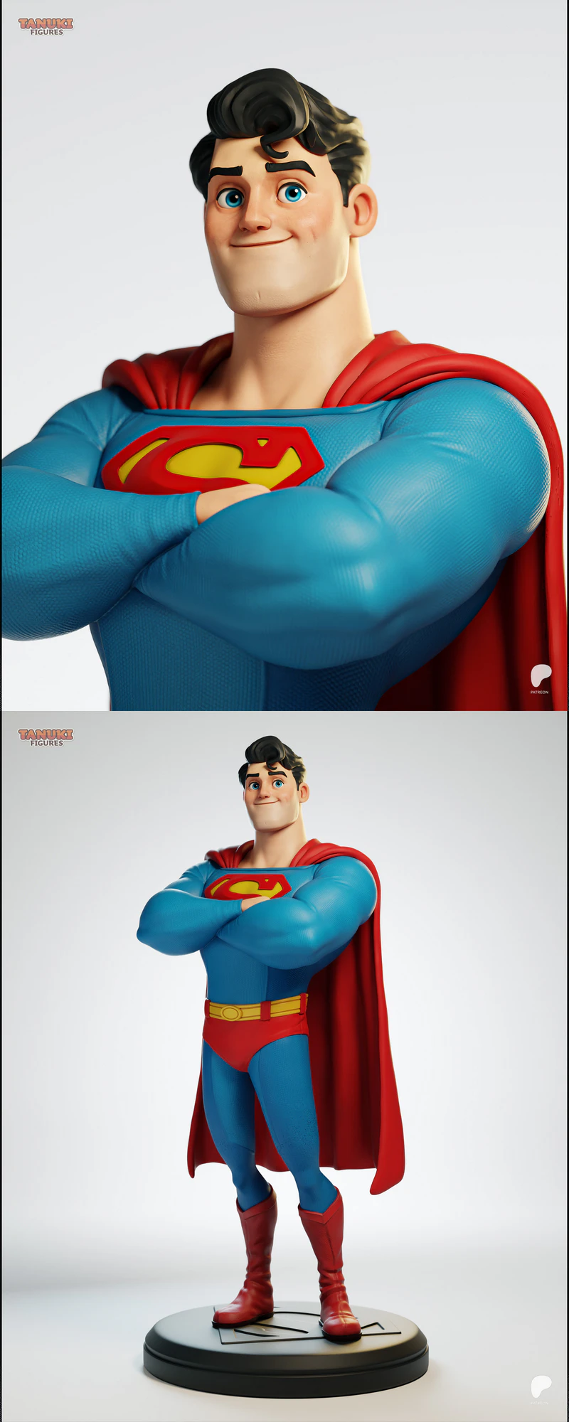 Classic Superman – Toon STL model for 3D printing