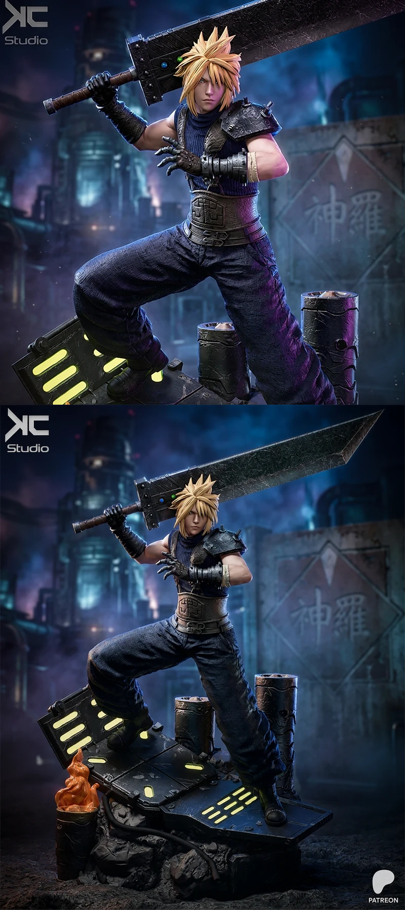 Cloud Strife – Final Fantasy Fanart STL model for 3D printing