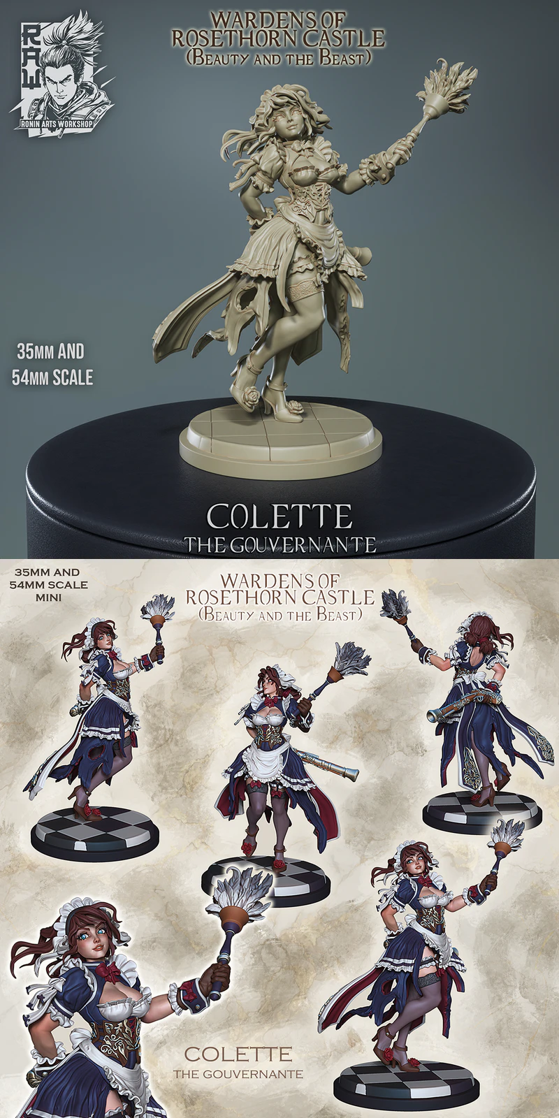 Colette the Gouvernante STL Figure for 3D Printer STL model for 3D printing
