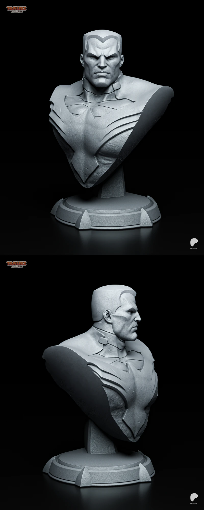 Colossus X-men 3D Printable Bust STL File STL model for 3D printing