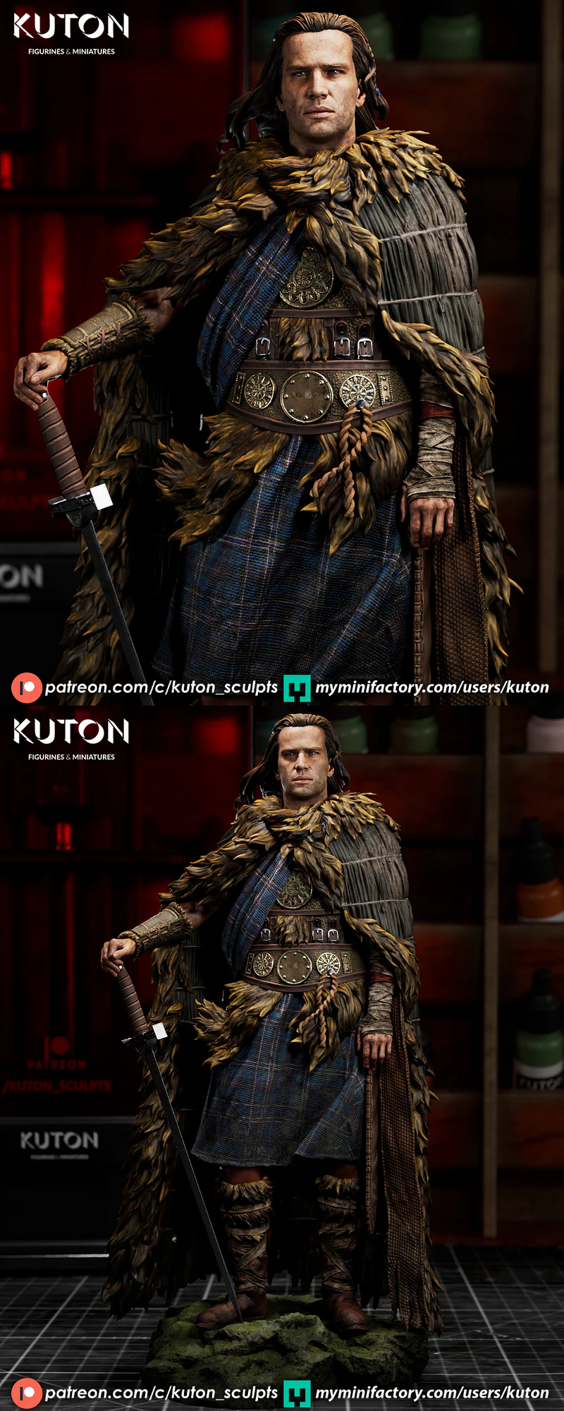 Connor MacLeod STL Figure for 3D Printing STL model for 3D printing