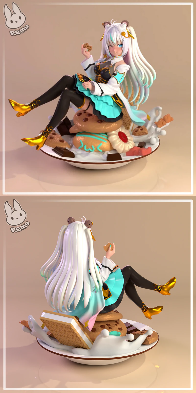 Cookie Swirl C – VTUBER STL model for 3D printing