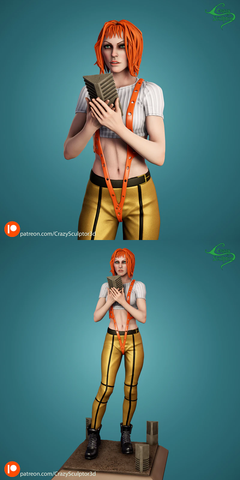 Leeloo from The Fifth Element STL model for 3D printing