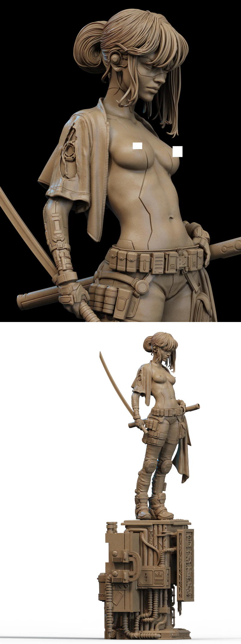 Cyber Samurai Extra STL model for 3D printing