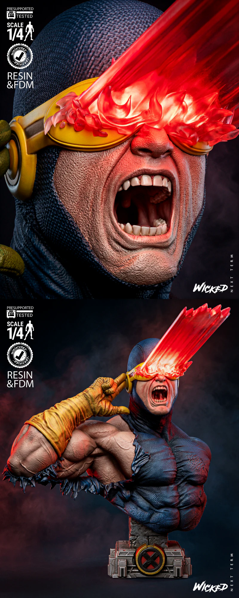 Cyclops Portrait Bust STL model for 3D printing