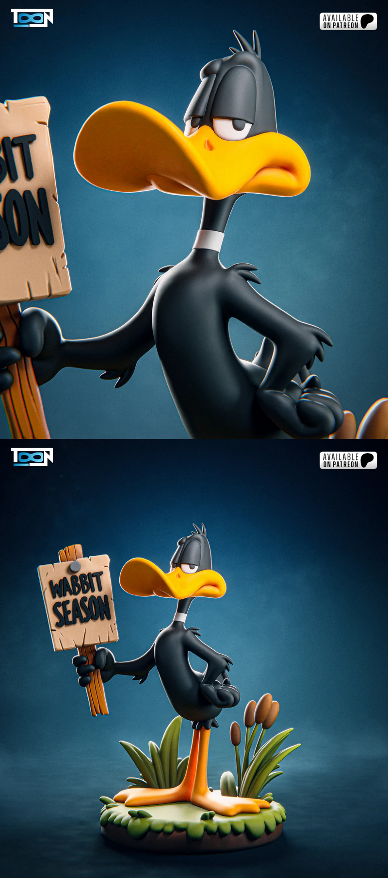 Daffy Duck Cartoon Character 3D Printable STL Model STL model for 3D printing