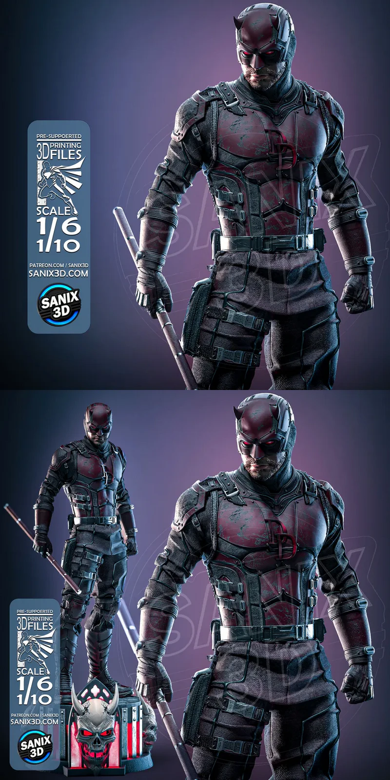 DAREDEVIL 3D Printable STL Figure for Resin Printer STL model for 3D printing