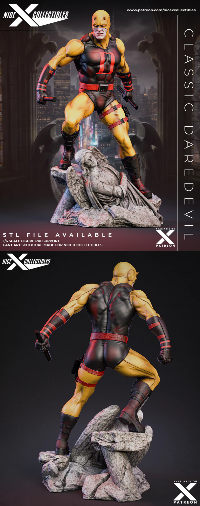DAREDEVIL Superhero STL File for 3D Printing STL model for 3D printing
