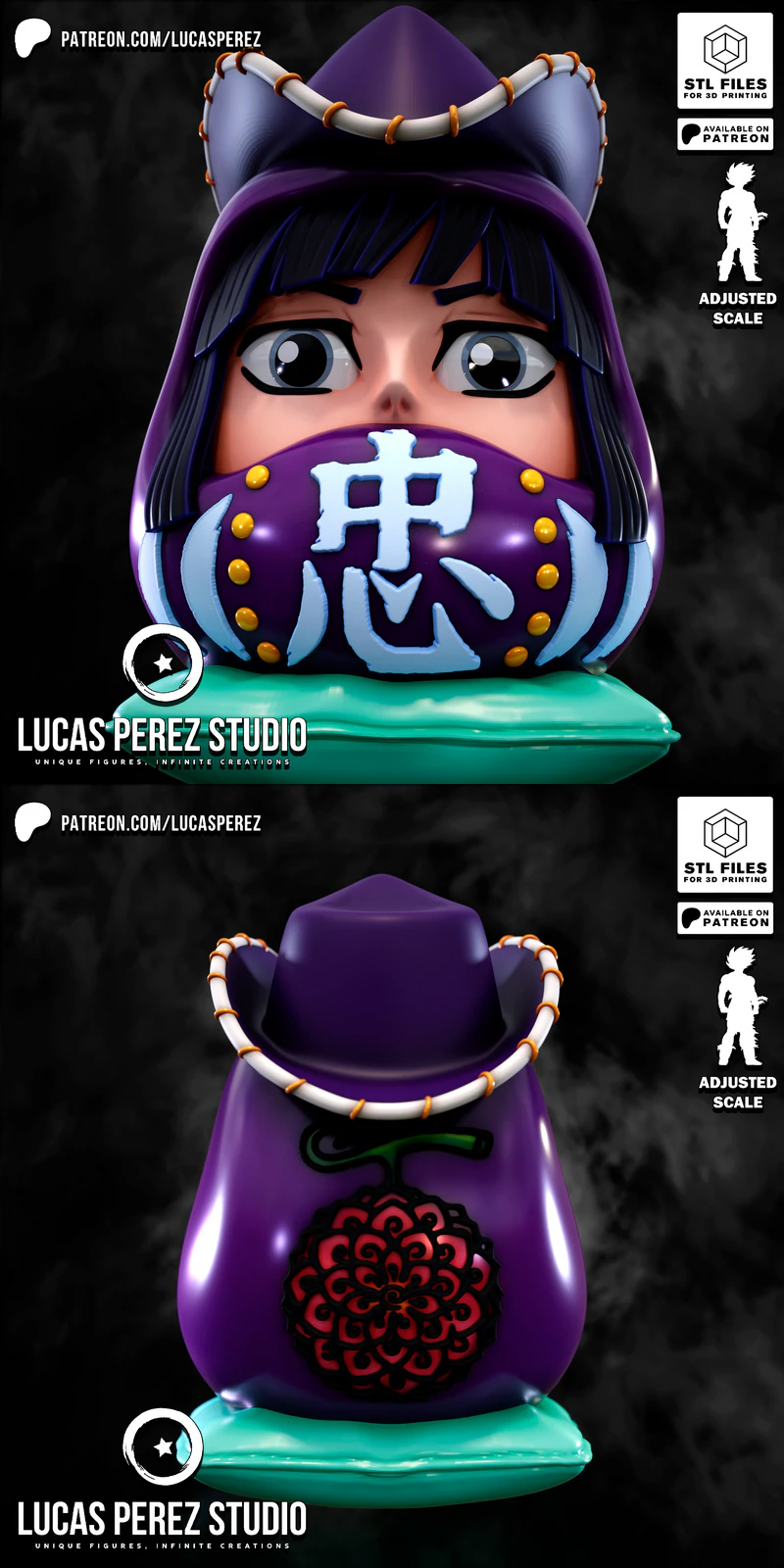 DARUMA NICO ROBIN STL File for Collectors STL model for 3D printing