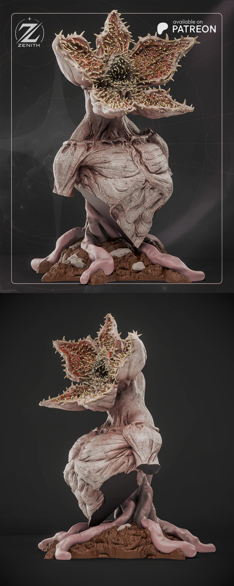 Demogorgon Creature Bust STL File for 3D Printing STL model for 3D printing