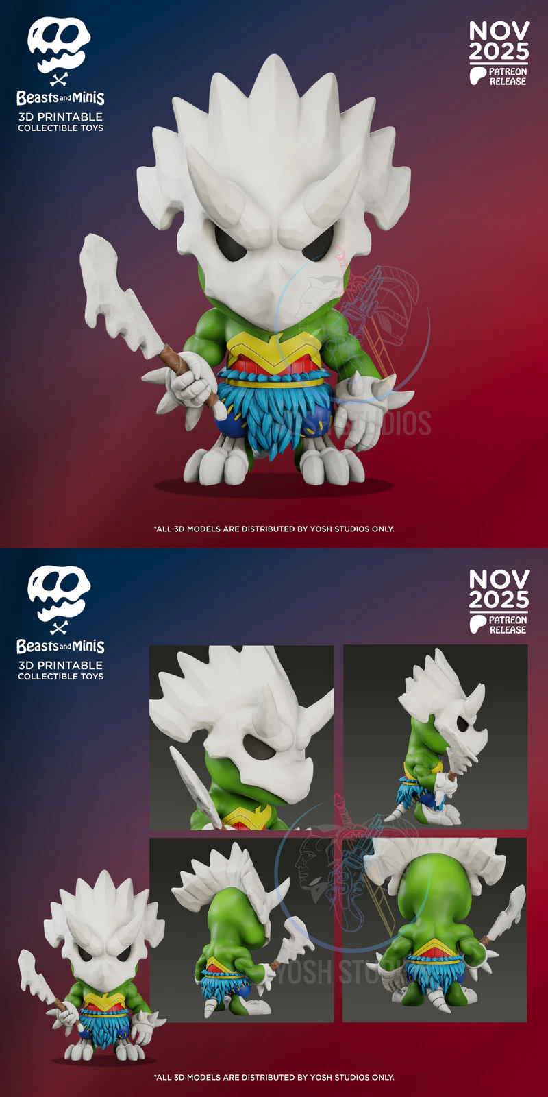 DINO WONDER STL File for 3D Printing – Dinosaur Figure Model STL model for 3D printing