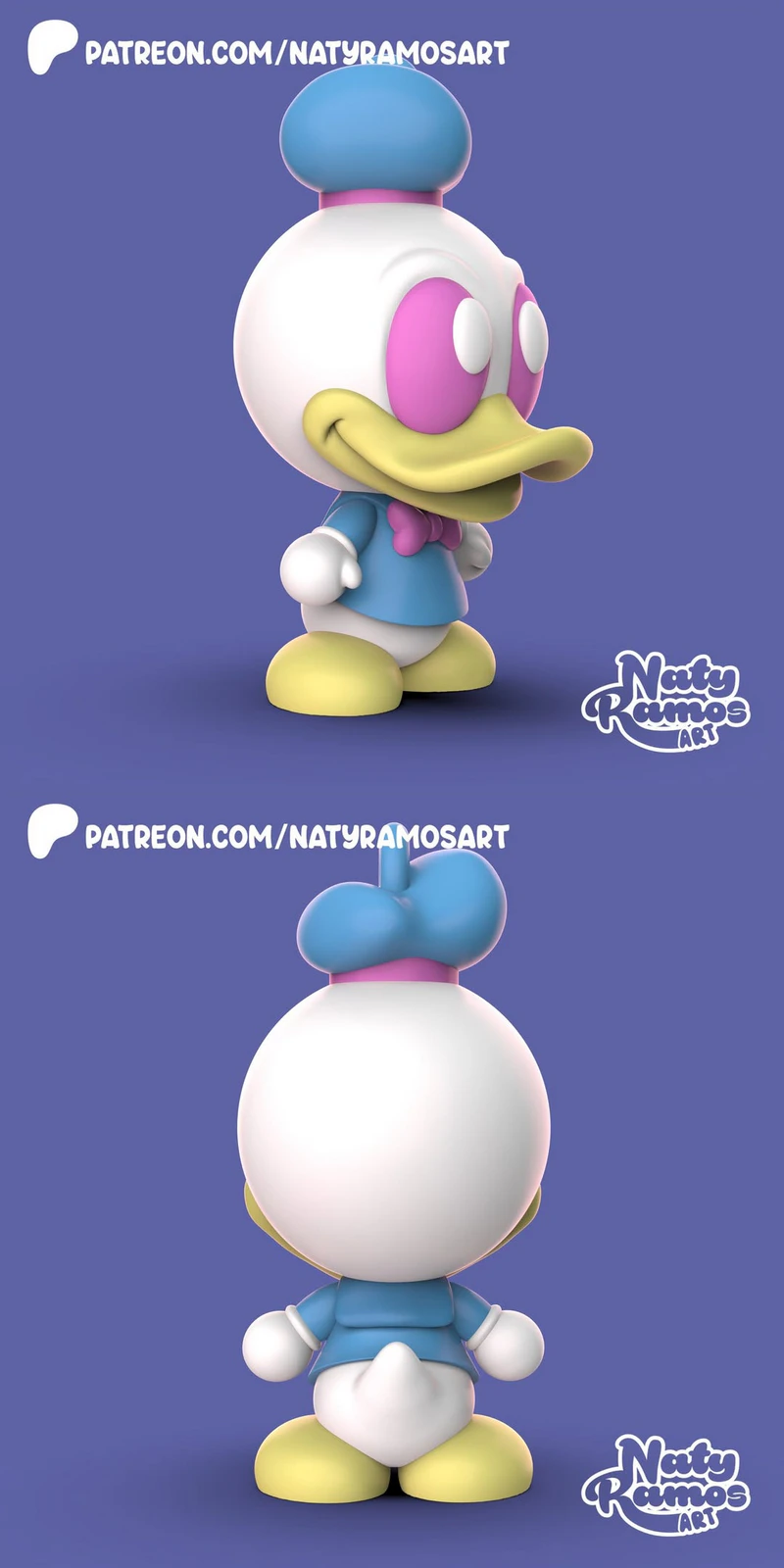 Cute Donald Duck KAWAII 3D Printable STL Model STL model for 3D printing