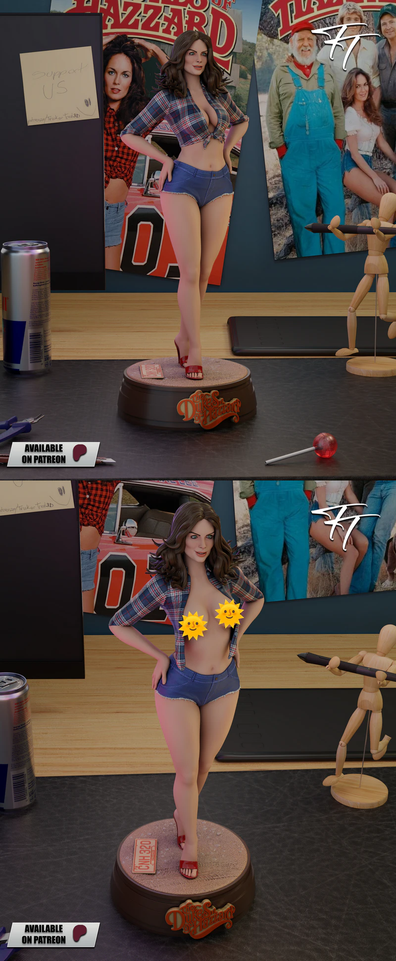 Daisy Duke 3D Printable Miniature STL File STL model for 3D printing