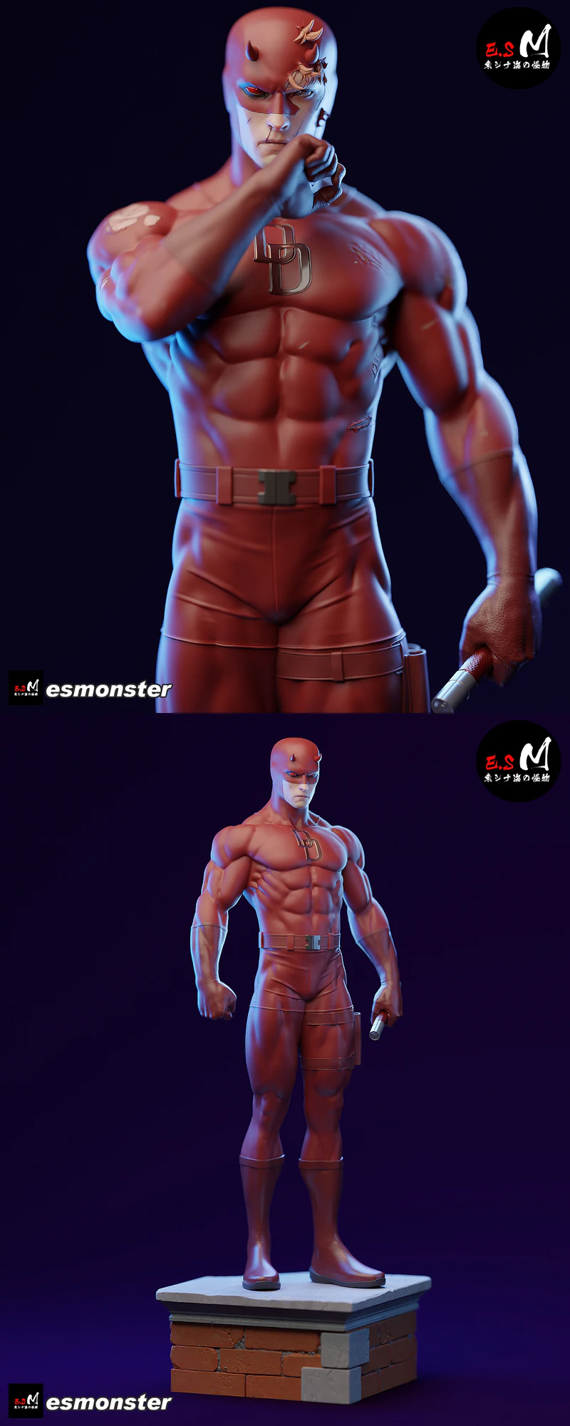 Daredevil Superhero STL Figure for 3D Printing STL model for 3D printing