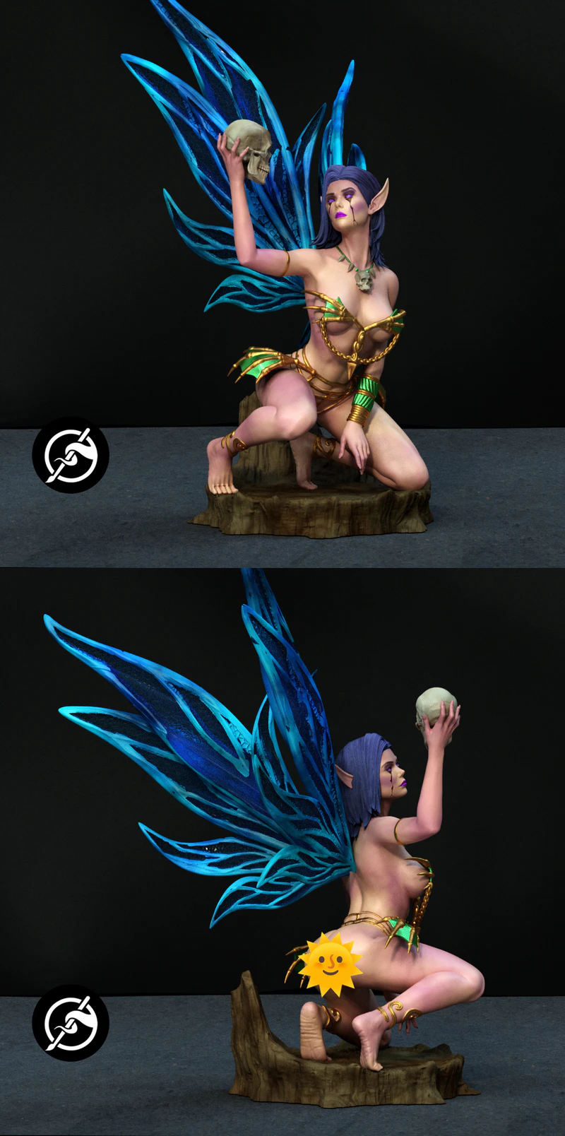 Enchanting Dark Fairy STL Figure for 3D Printing STL model for 3D printing