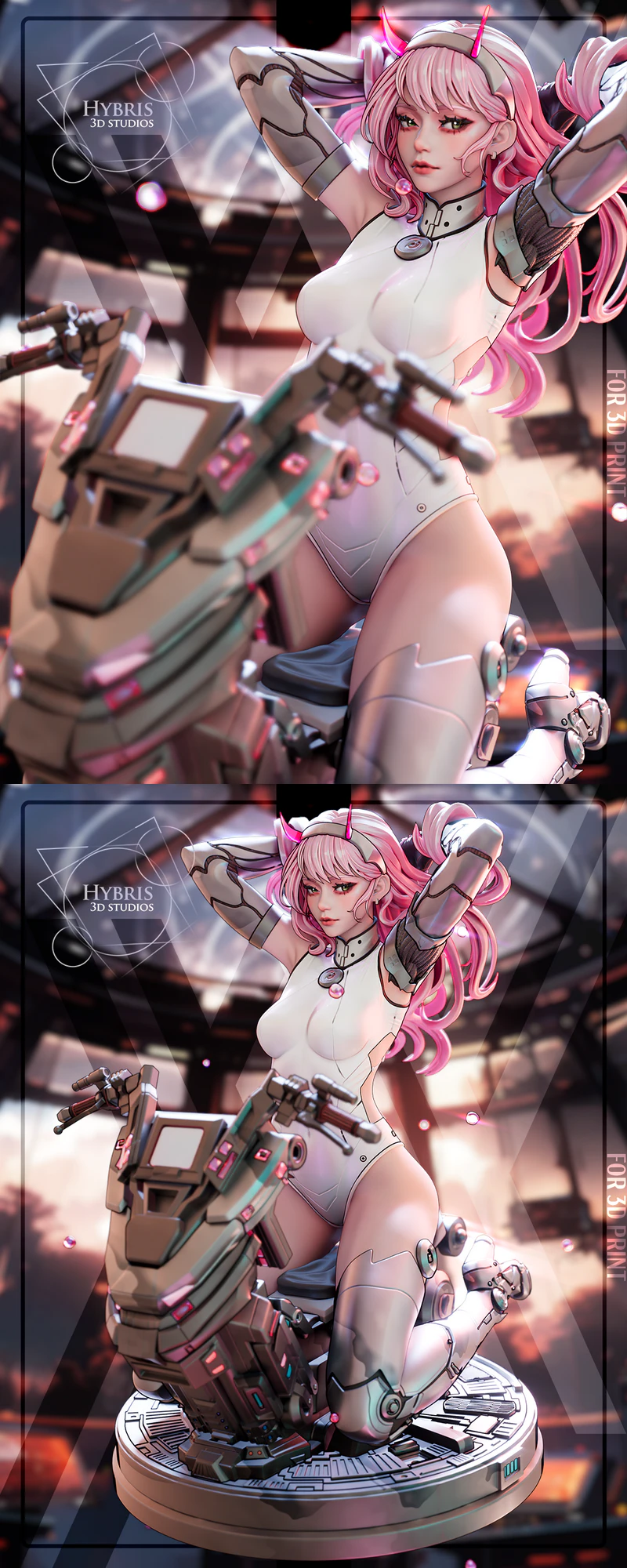 Darling in the Franxx – Cyber Zero Two STL model for 3D printing