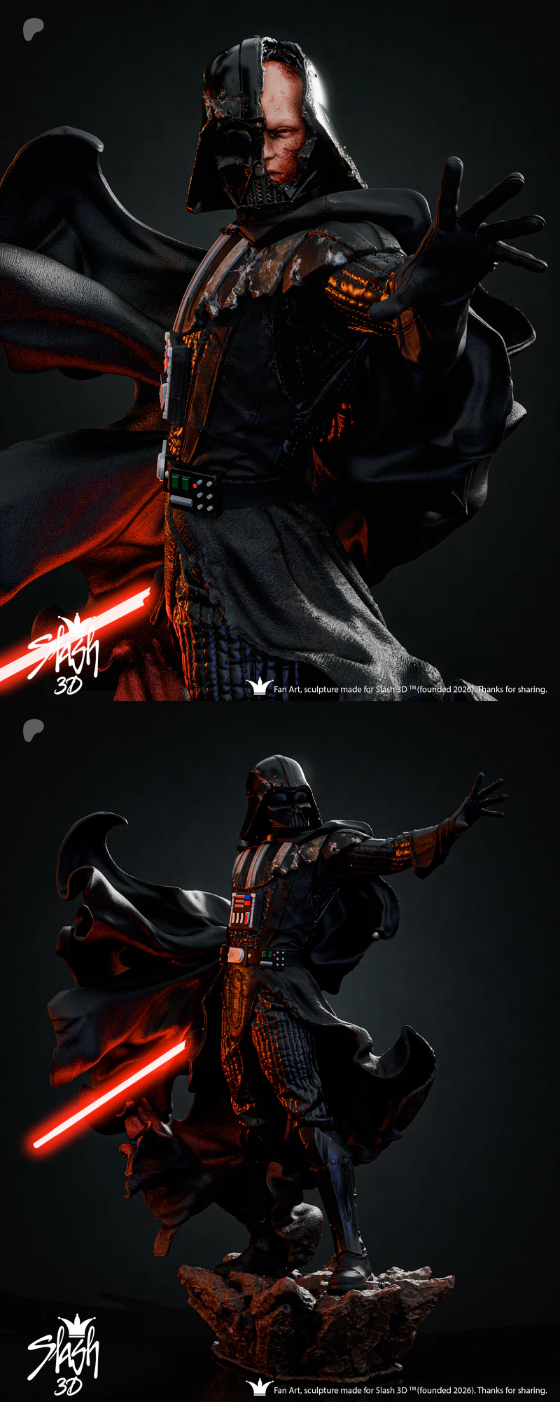 Darth Vader STL model for 3D printing