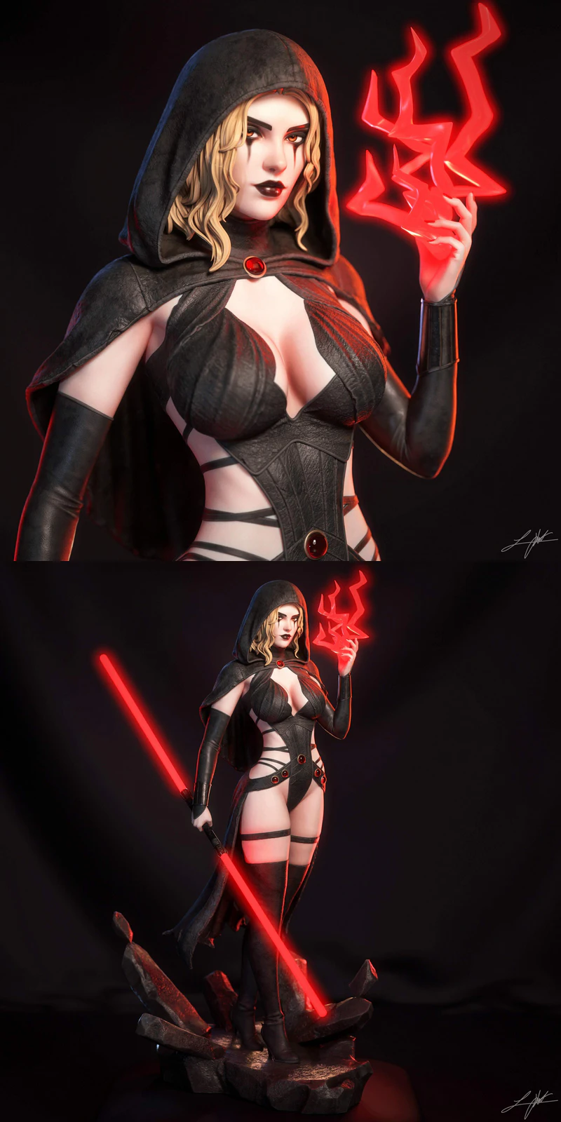 Darth Zannah STL model for 3D printing
