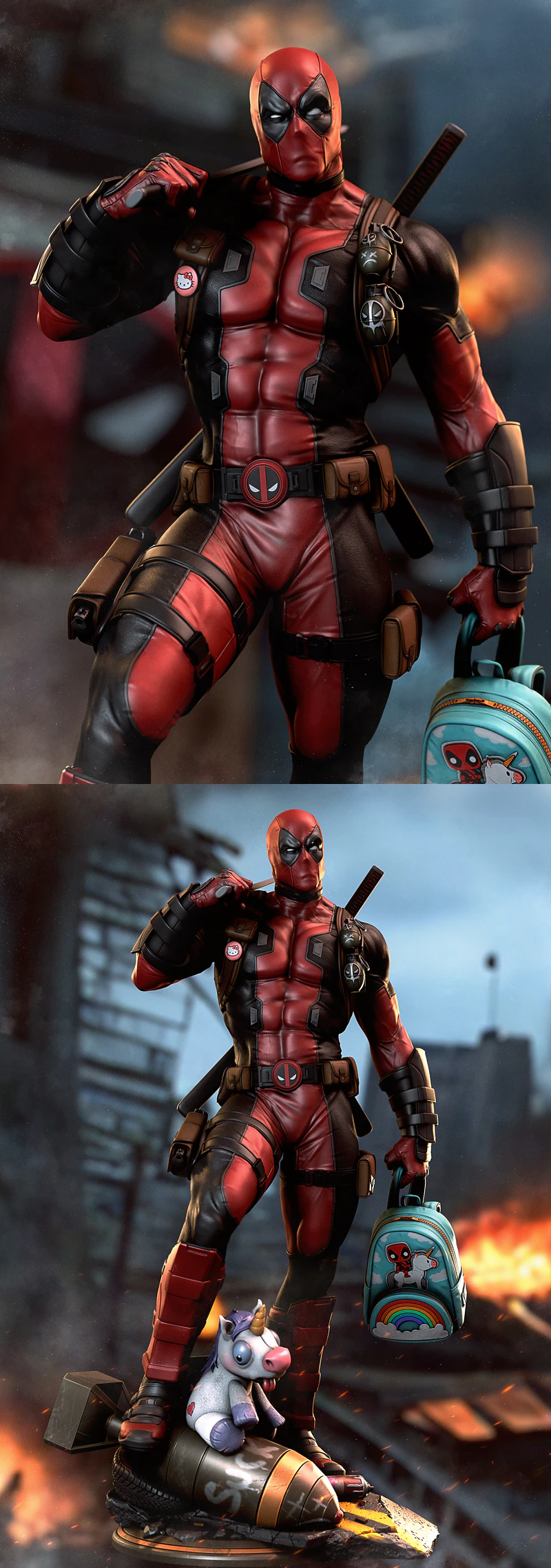 Deadpool STL model for 3D printing
