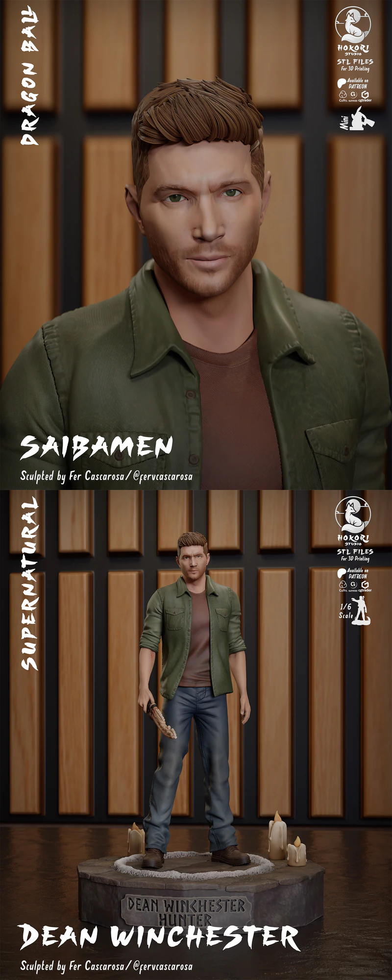 Dean Winchester STL model for 3D printing